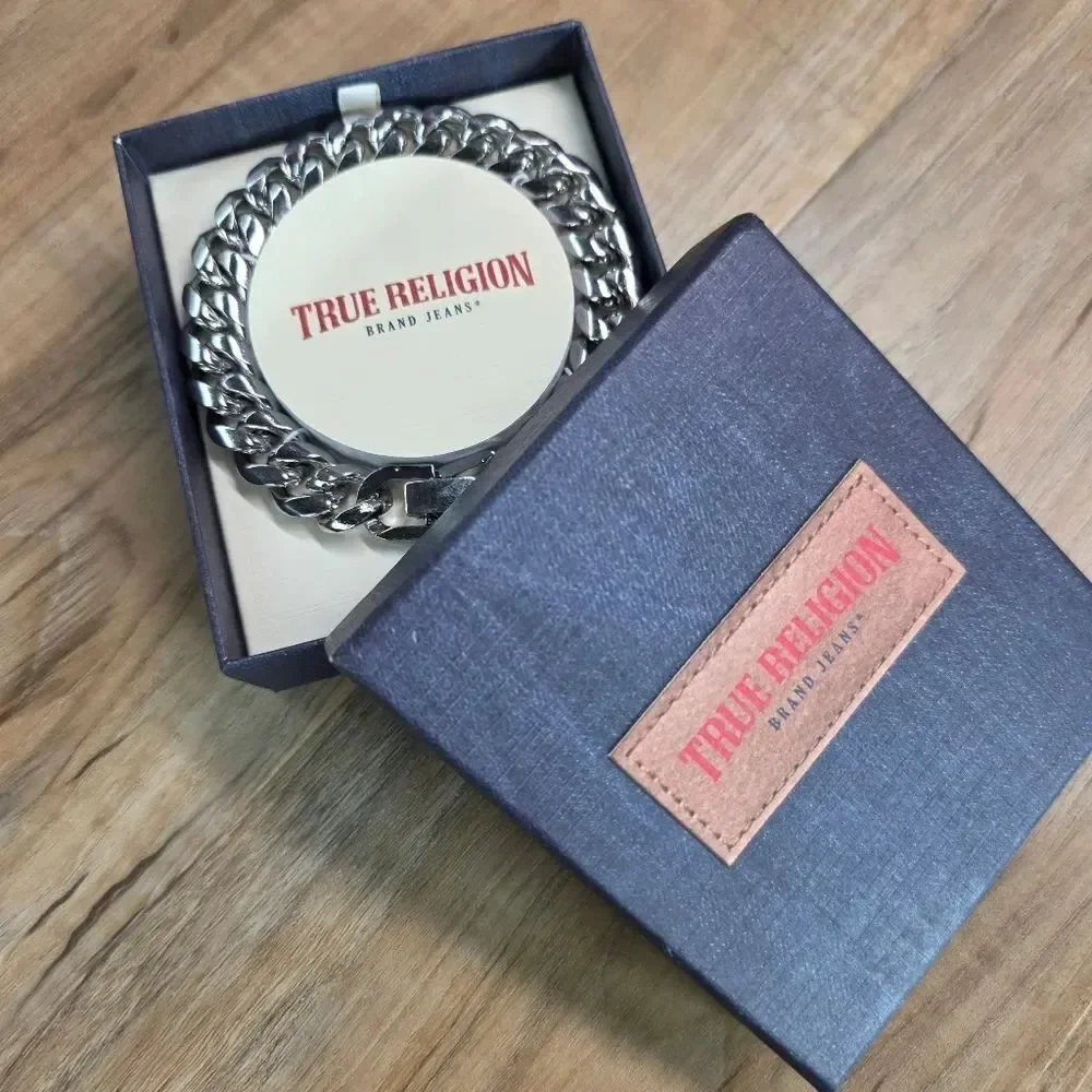 💬🔸️🅰️NIB True Religion Cuban Chain Unisex Bracelet